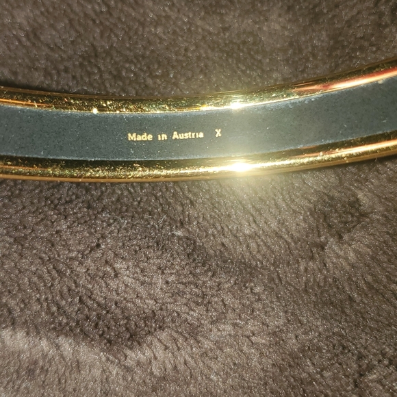 Hermes gold enamel bangle bracelet with Anchors ⚓ - Picture 4 of 5